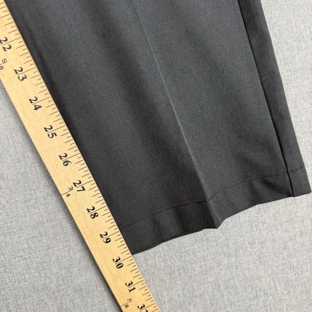 Greg Norman Mens Shark Performance Golf Pants 36x30 Dark Gray Flat Front Stretch